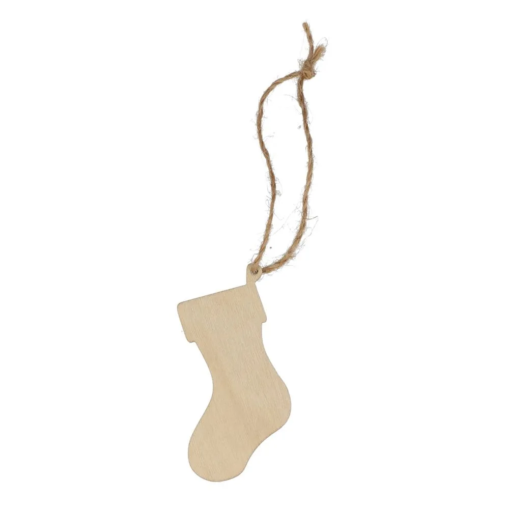 Houten kerstornament kerstsok productfoto 3 - Hidalgo Houten kerstornament kerstsok — productfoto 3
