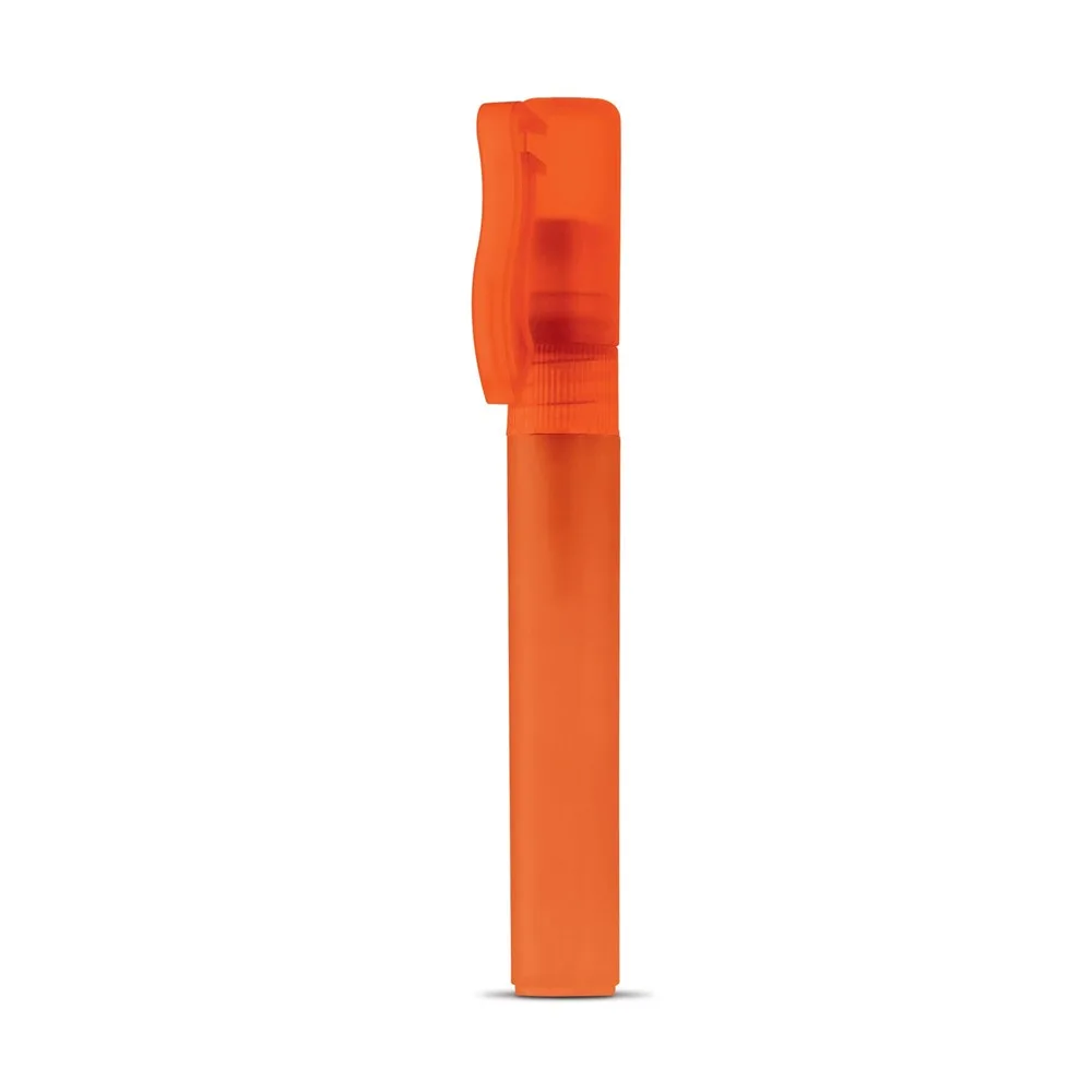 Hand cleaning spray 8m transparant oranje - Hidalgo-werbeartikel Hand cleaning spray 8m, transparant oranje