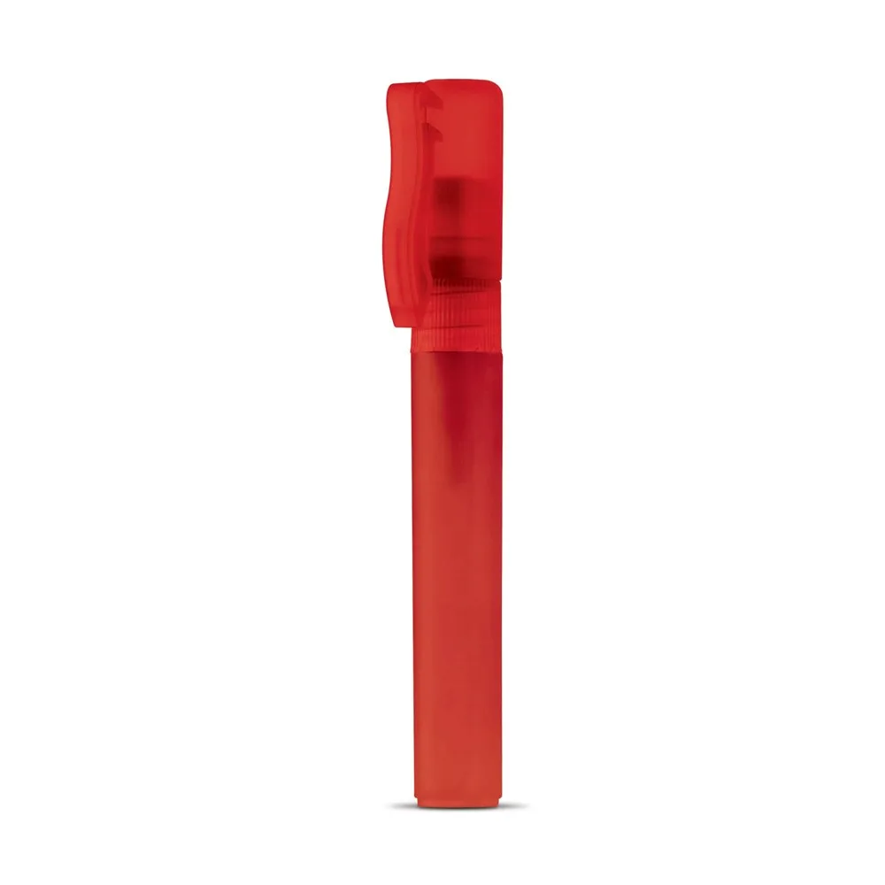 Hand cleaning spray 8m transparant rood - Hidalgo-werbeartikel Hand cleaning spray 8m, transparant rood
