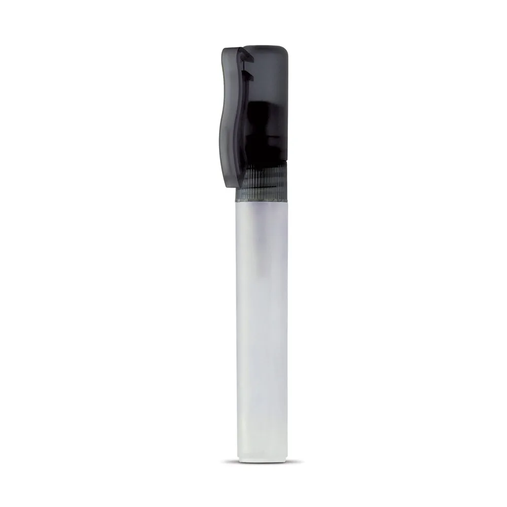 Hand cleaning spray 8m transparant zwart - Hidalgo-werbeartikel Hand cleaning spray 8m, transparant zwart