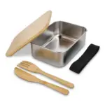 Roestvrij stalen lunchbox met bamboo deksel — productfoto 3