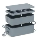 Lunchbox mit Besteck bedrucken Mikrowellengeeignet 2-lagig — Produktfoto 6