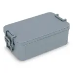 Dubbellaagse Lunchbox met Bestek, grijs