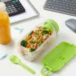 Alles-in-één Lunchkom met Sausvakje en Lepel-Vork productfoto 11 - Bidons & Shakers Alles-in-één Lunchkom met Sausvakje en Lepel-Vork — productfoto 11