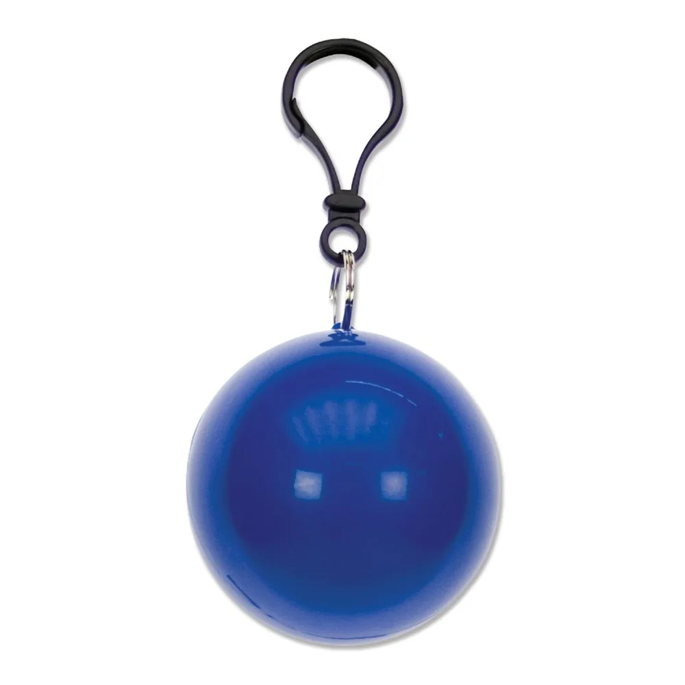Bal met regenponcho blauw - Hidalgo-werbeartikel Bal met regenponcho, blauw