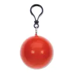 Bal met regenponcho rood - Hidalgo-werbeartikel Bal met regenponcho, rood