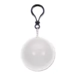 Bal met regenponcho wit - Hidalgo-werbeartikel Bal met regenponcho, wit