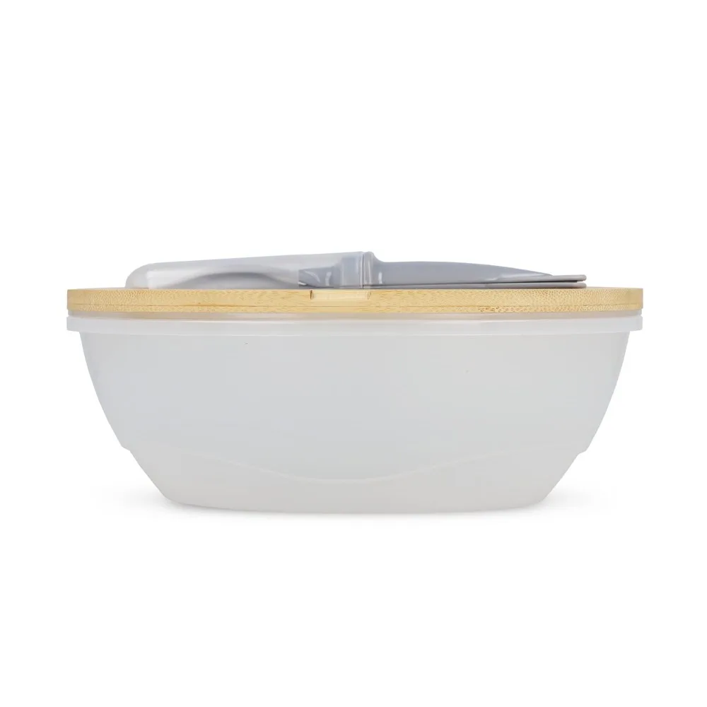 Lunchbox R-PP bamboe met bestek - 1L productfoto 4 - Hidalgo-werbeartikel Lunchbox R-PP & bamboe met bestek - 1L — productfoto 4