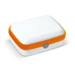 Broodtrommel Fresh 1000ml wit oranje - Hidalgo-werbeartikel Broodtrommel Fresh 1000ml, wit / oranje