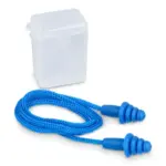 TPE-oordopjes met koord EN 352-2 32 dB, blauw