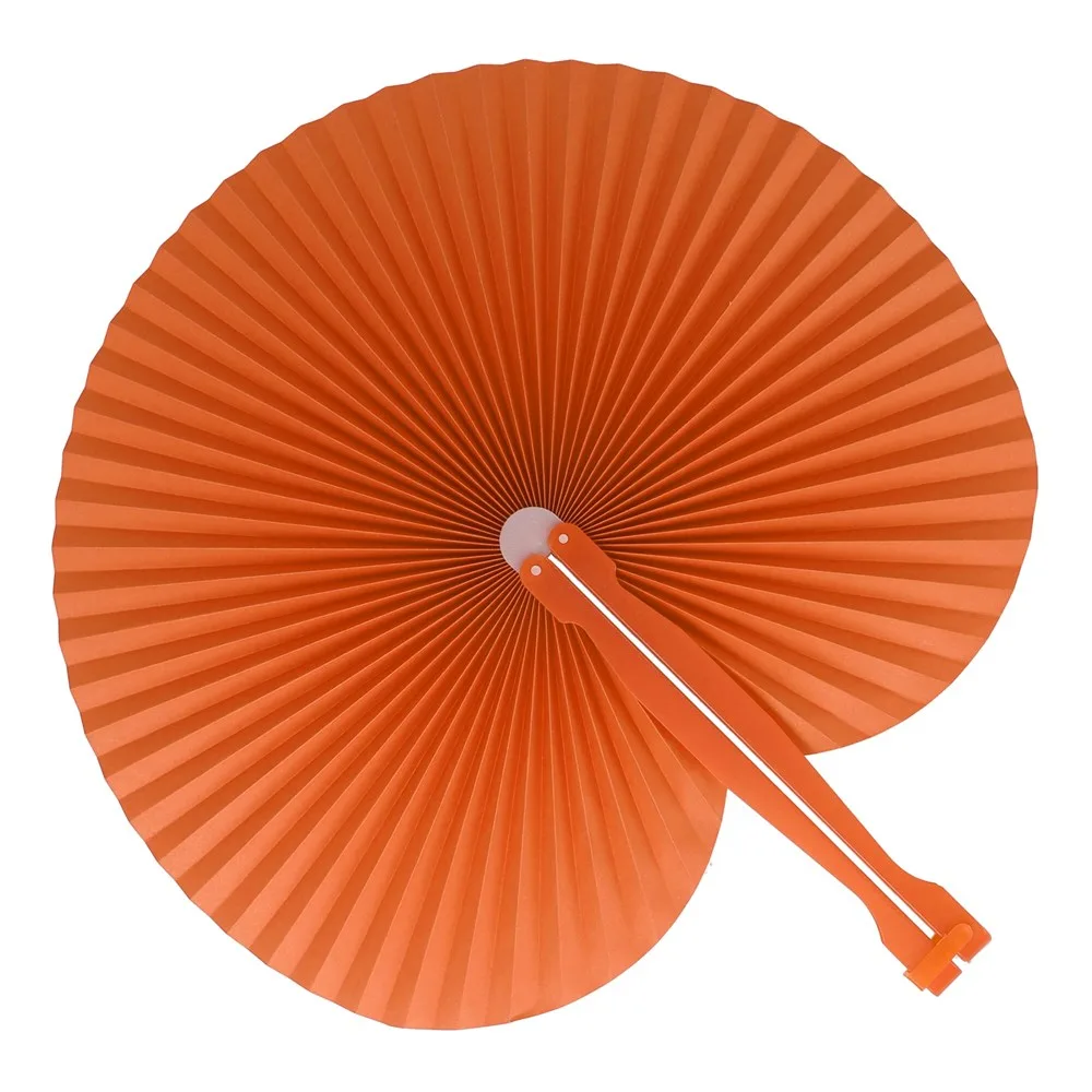 Mini opvouwbare handwaaier oranje - Hidalgo Mini opvouwbare handwaaier, oranje