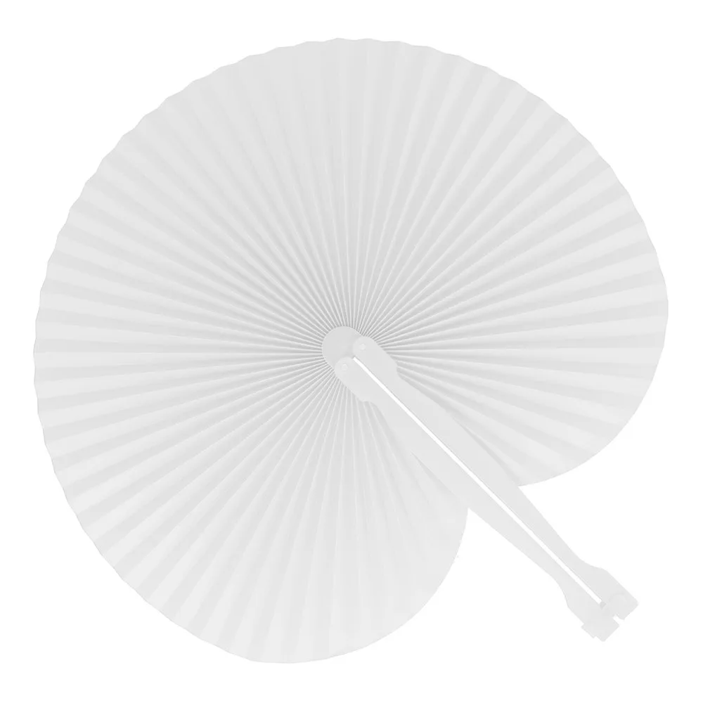 Mini opvouwbare handwaaier wit - Hidalgo Mini opvouwbare handwaaier, wit