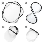 Zonnescherm voor autoraam, set van 2 in hoesje sublimatie — productfoto 4