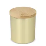 Bhakti plantaardige geurkaars in gerecycled aluminium potje, goud