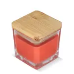 Chakra plantaardige kaars in glazen houder oranje - Hidalgo-werbeartikel Chakra plantaardige kaars in glazen houder, oranje