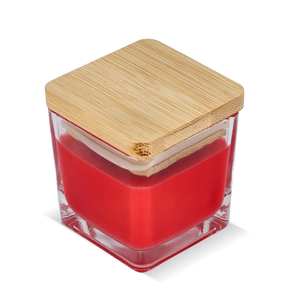 Chakra plantaardige kaars in glazen houder rood - Hidalgo-werbeartikel Chakra plantaardige kaars in glazen houder, rood