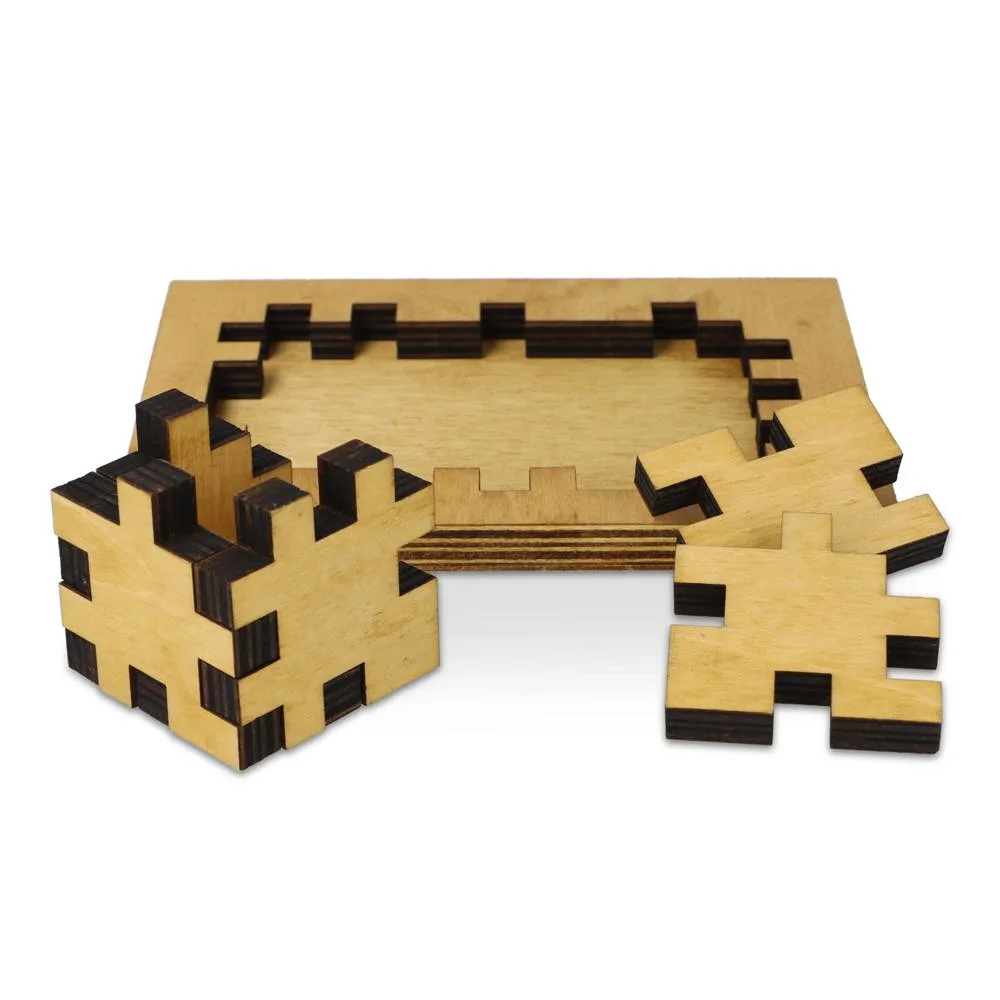Houten kubus puzzel productfoto 4 - Hidalgo Houten kubus puzzel — productfoto 4