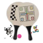 MDF strand tennis set met gezelsschapsspellen — productfoto 2