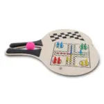 MDF strand tennis set met gezelsschapsspellen, zwart