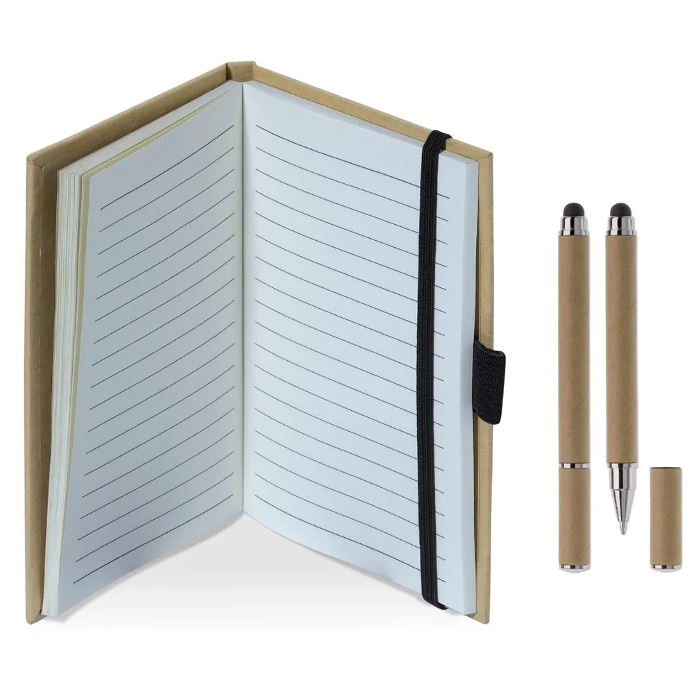 Notitieboek karton A6 + balpen stylus productfoto 10 - Hidalgo Notitieboek karton A6 + balpen stylus — productfoto 10
