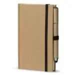 Notitieboek karton A6 + balpen stylus, bruin