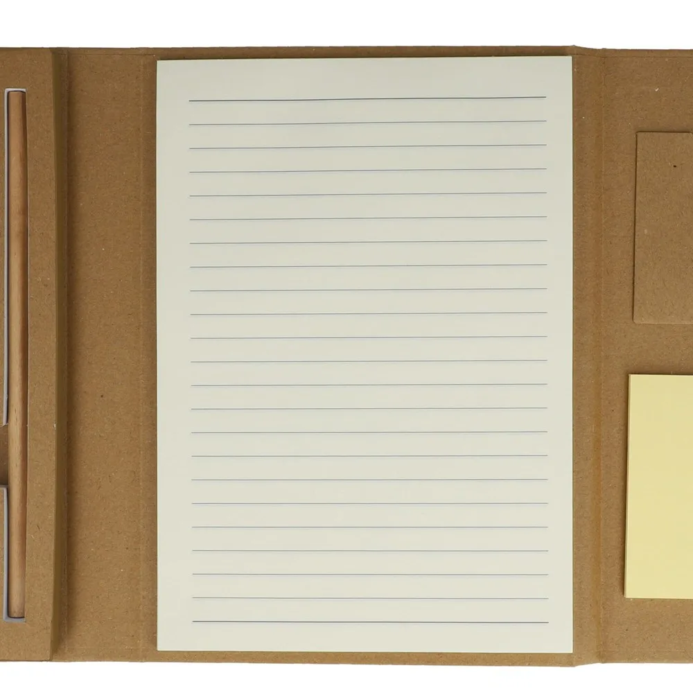 Drievoudige stationaire set van gerecycled papier productfoto 2 - Hidalgo Drievoudige stationaire set van gerecycled papier — productfoto 2