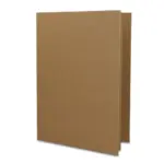 Drievoudige stationaire set van gerecycled papier, natuur
