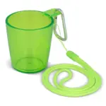 Festival shotglaasje with lanyard, transparant donker groen
