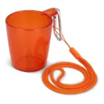 Festival shotglaasje with lanyard, transparant oranje