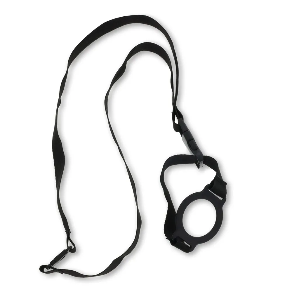 Keycord met flessenhouder zwart - Hidalgo-werbeartikel Keycord met flessenhouder, zwart