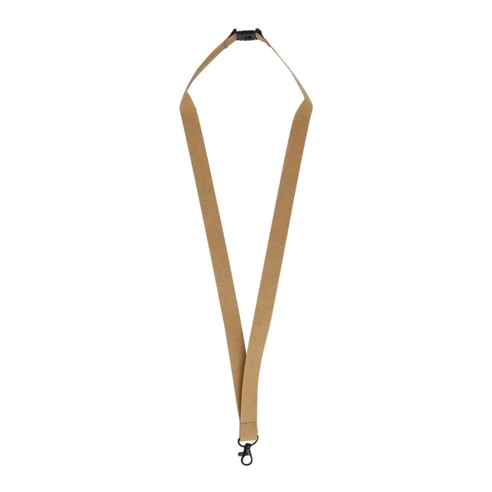 FSC papieren lanyard natuur - Hidalgo-werbeartikel FSC papieren lanyard, natuur