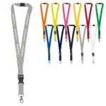 Polyester lanyard 20 mm met gesp en haak
