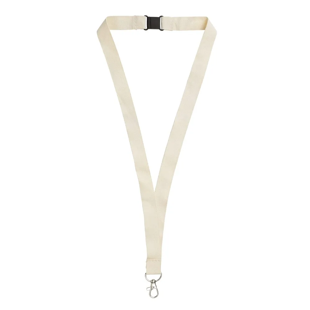Lanyard organisch katoen ecru - Hidalgo-werbeartikel Lanyard organisch katoen, ecru