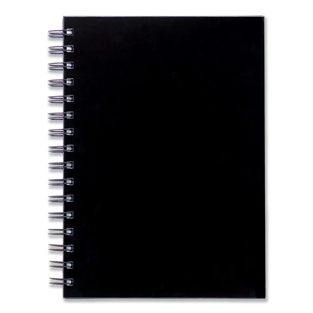 Notitieboek spiraal A5 zwart - Hidalgo Notitieboek spiraal A5, zwart