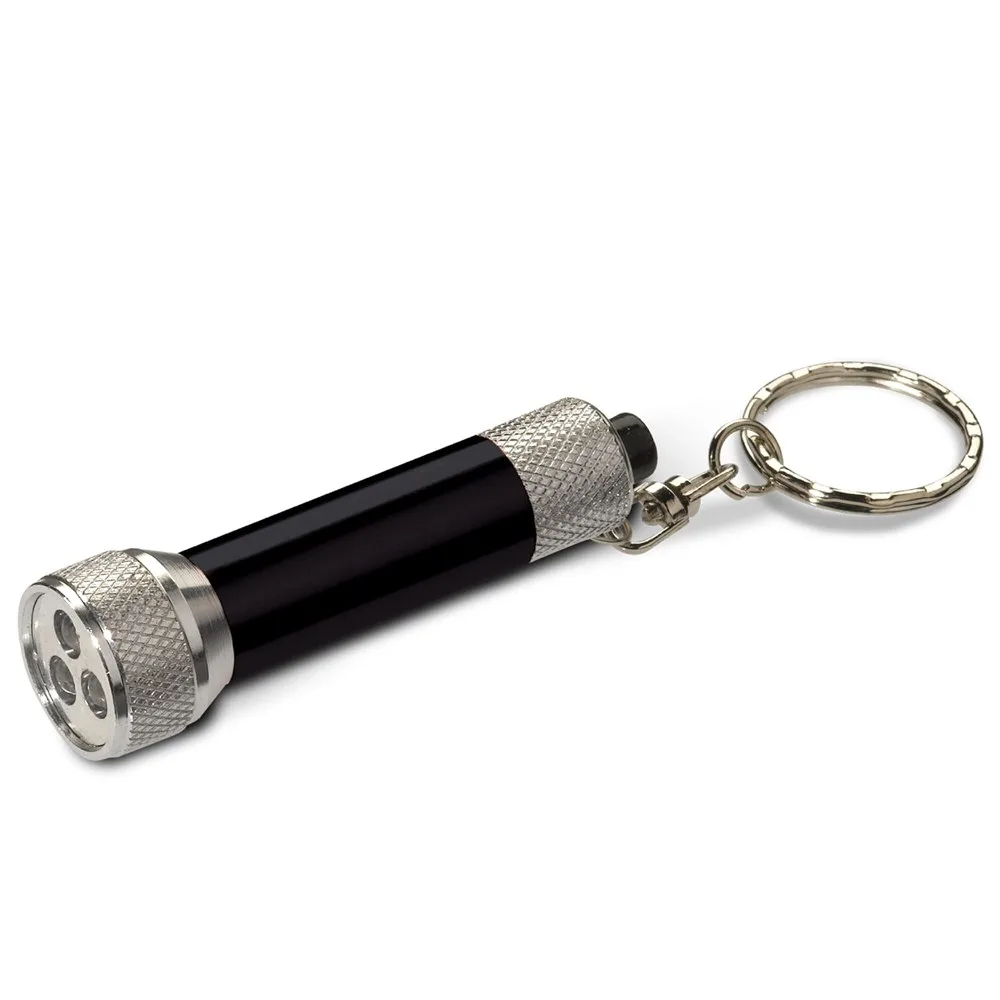 Sleutelhanger LED zwart - Hidalgo-werbeartikel Sleutelhanger LED, zwart
