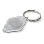 Sleutelhanger lamp ecru wit - Hidalgo-werbeartikel Sleutelhanger lamp, ecru / wit