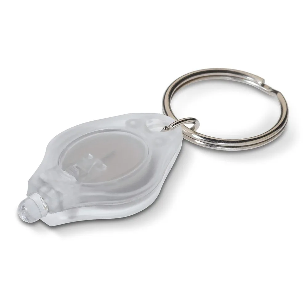 Sleutelhanger lamp ecru wit - Hidalgo-werbeartikel Sleutelhanger lamp, ecru / wit