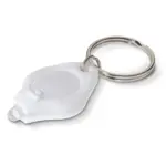 Sleutelhanger lamp wit - Hidalgo-werbeartikel Sleutelhanger lamp, wit