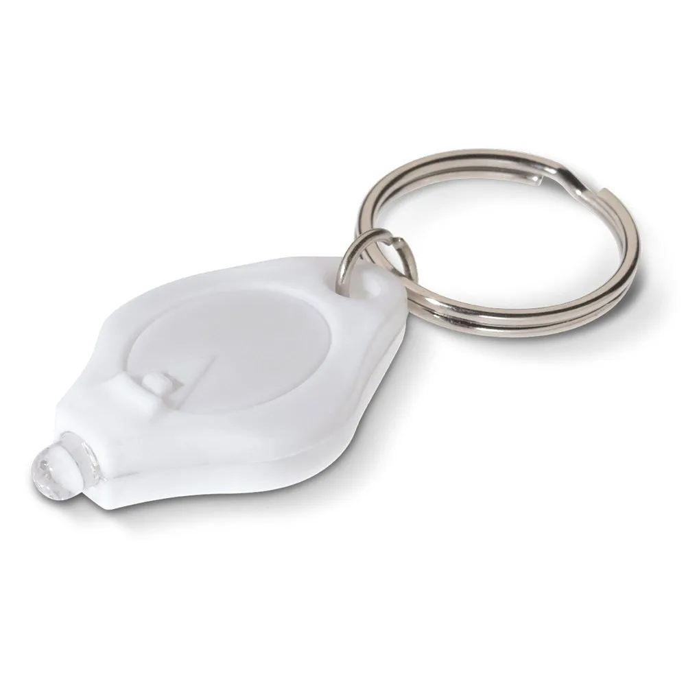 Sleutelhanger lamp wit - Hidalgo-werbeartikel Sleutelhanger lamp, wit
