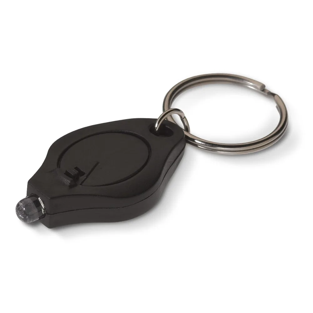 Sleutelhanger lamp zwart - Hidalgo-werbeartikel Sleutelhanger lamp, zwart