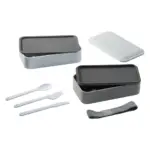 Lunchbox Bento met bestek 1250ml productfoto 2 - Trinkflaschen & Shakers Lunchbox Bento met bestek 1250ml — productfoto 2