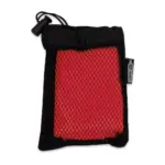 R-PET cooling towel 30x80cm, zwart / rood