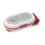 Fietslamp click-on, rood/wit