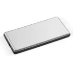 Light-up logo powerbank 4000mAh, zilver / zwart