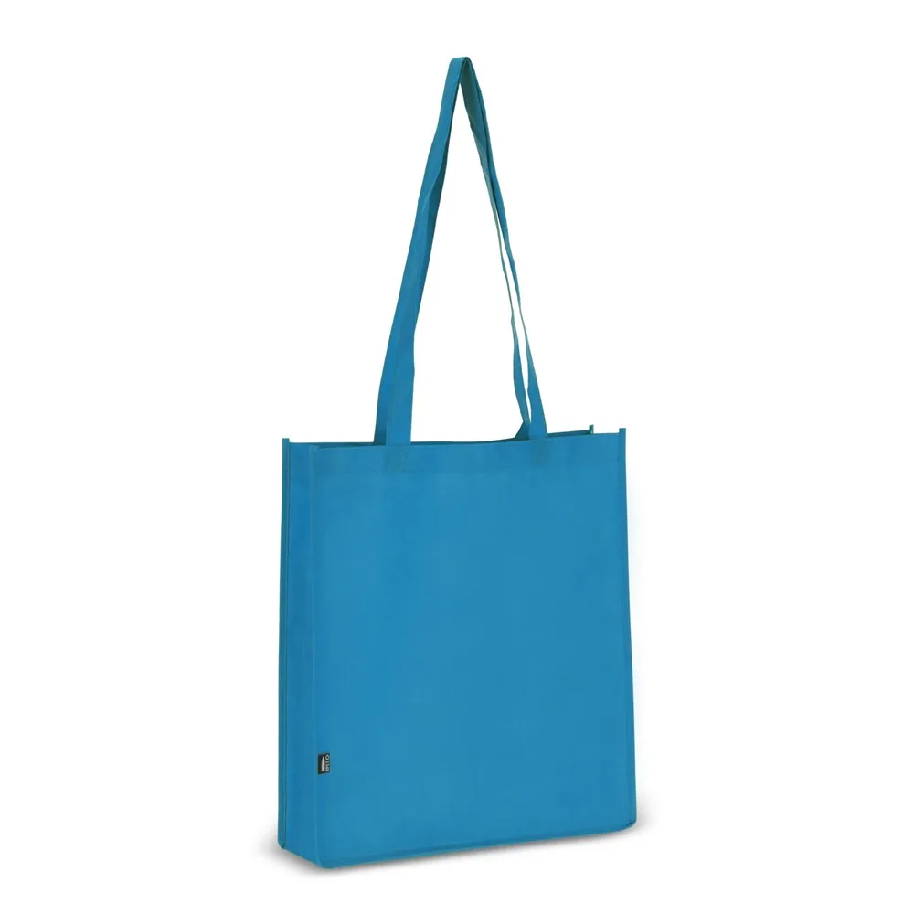 R-PET Draagtas non-woven 38 x 9 x 42cm 75gm² blauw - Hidalgo R-PET Draagtas non-woven 38 x 9 x 42cm 75g/m², blauw