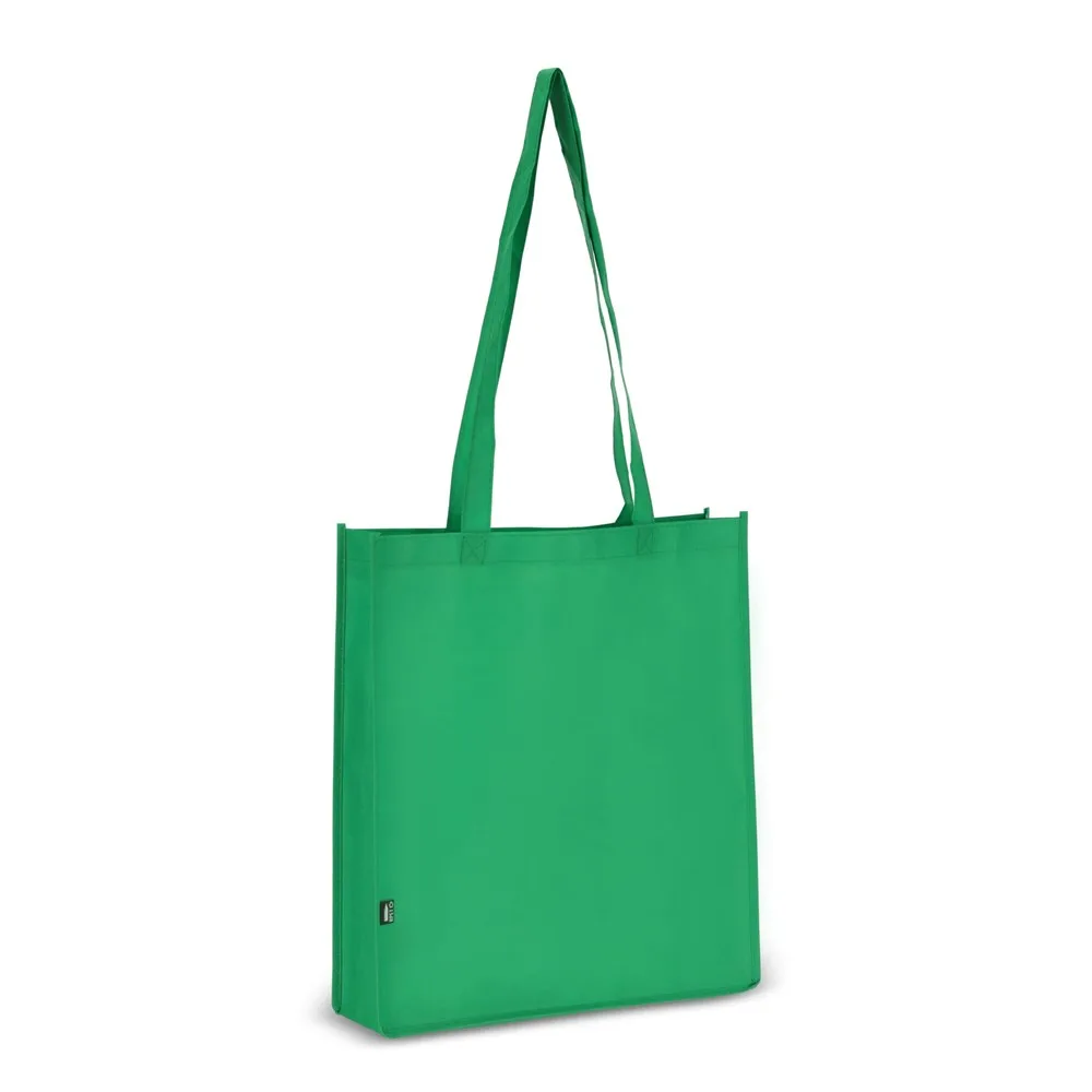 R-PET Draagtas non-woven 38 x 9 x 42cm 75gm² groen - Hidalgo R-PET Draagtas non-woven 38 x 9 x 42cm 75g/m², groen