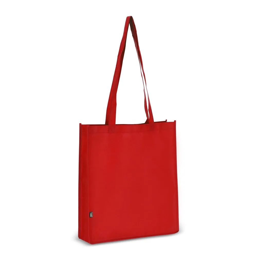 R-PET Draagtas non-woven 38 x 9 x 42cm 75gm² rood - Hidalgo R-PET Draagtas non-woven 38 x 9 x 42cm 75g/m², rood