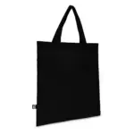 R-PET Draagtas non-woven korte handvatten 38 x 42cm 75g/m², zwart