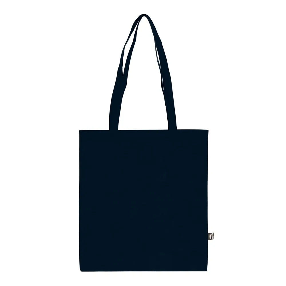 R-PET Draagtas non-woven lange handvatten 38 x 42cm 75gm² donkerblauw - Hidalgo R-PET Draagtas non-woven lange handvatten 38 x 42cm 75g/m², donkerblauw