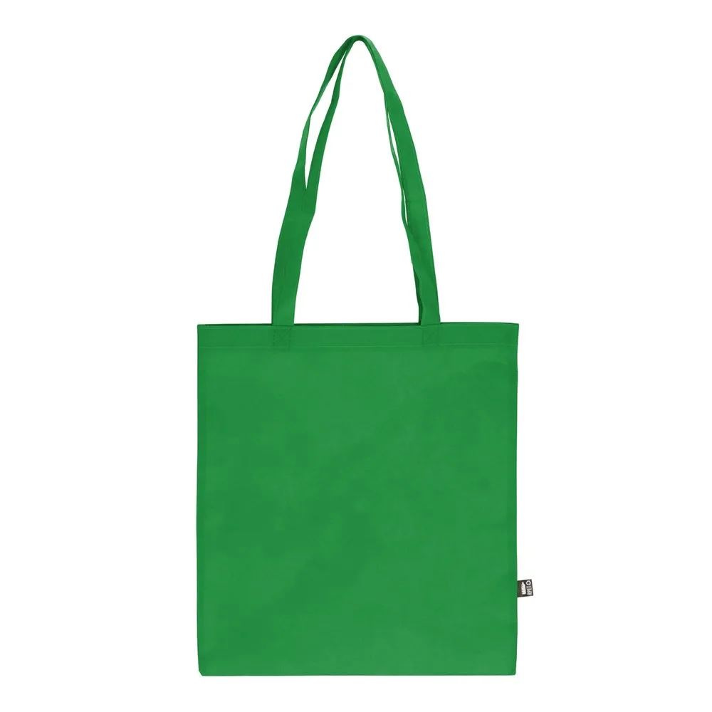 R-PET Draagtas non-woven lange handvatten 38 x 42cm 75gm² groen - Hidalgo R-PET Draagtas non-woven lange handvatten 38 x 42cm 75g/m², groen